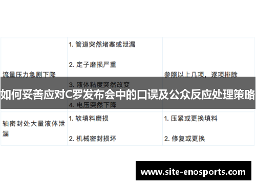 如何妥善应对C罗发布会中的口误及公众反应处理策略
